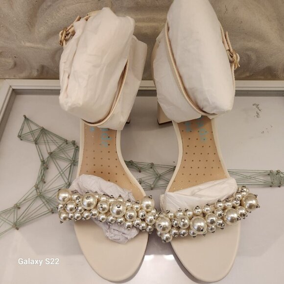 NIB Kate Spade Rosa Pearl Leather Heels. Size 9 - Picture 10 of 15